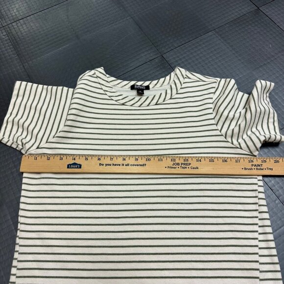 BUFFALO DAVID BITTON SHIRT DRESS WOMENS XS CREAM AND GREEN - Picture 3 of 6